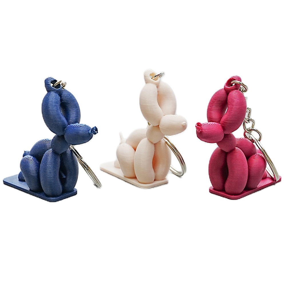 Sleutelhanger ballon hond poepend PLA