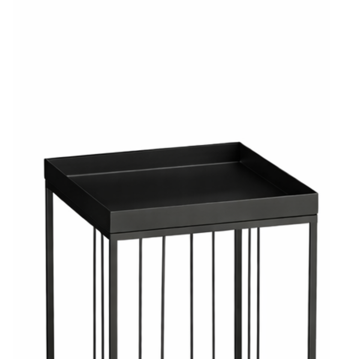 Bijzettafel set 3 stuks ijzer zwart