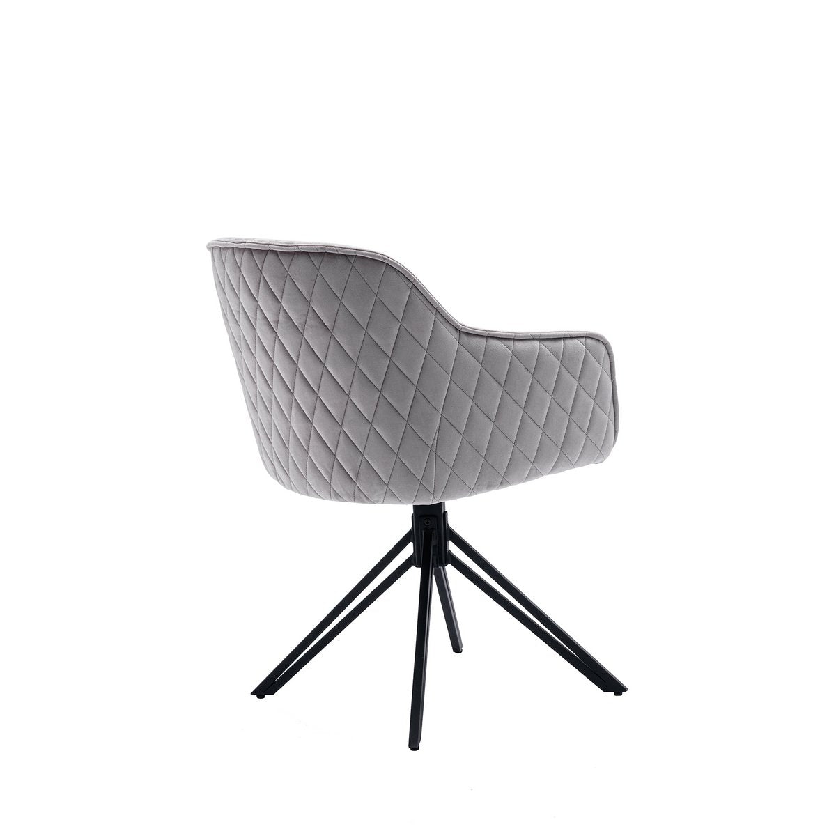 Fauteuil lichtgrijs fluweel draaibaar 360°