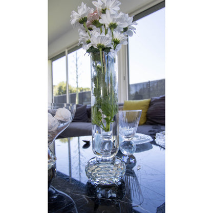 Vaas glas 10x10x29.5 cm transparant