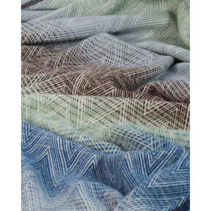 Wollen deken 140x200 cm veelkleurig blauw