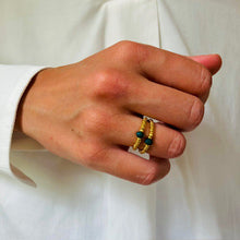 Luna Leena Ring Recycled Green Faceted Bead Nepal