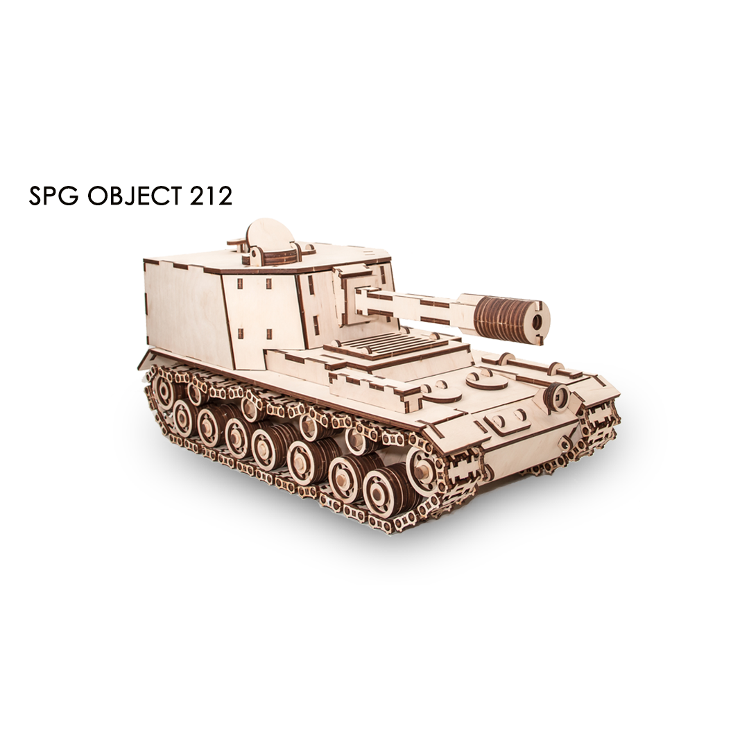 Eco Wood Art 3D Mechanisch Puzzel Tank SAU-212 684 Delen