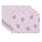 Placemats set van 6 48x33 cm katoen paars lavendel