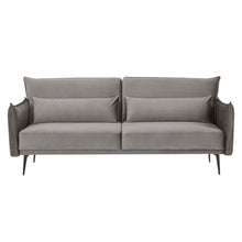 3-zits bank fluweel grijs 207x86x88 cm