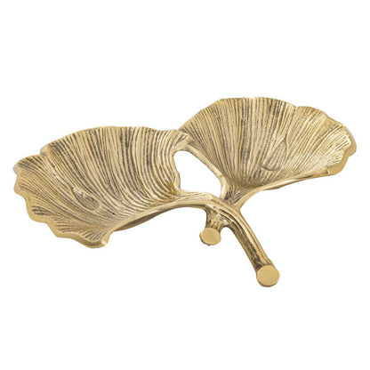 Decoratieve Schelpschaal 18 Delen Ginkgo Blad Goud Zilver
