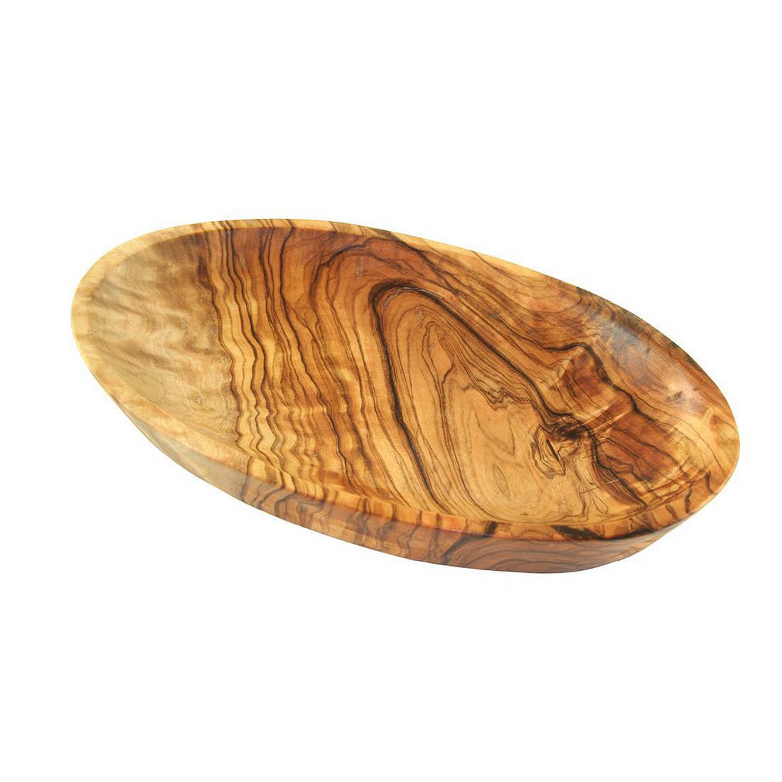 Olijfhouten schaal ovaal 15-17x9x4 cm