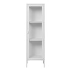 Brisbane Slim Display Cabinet Glass Door And White Steel Frame