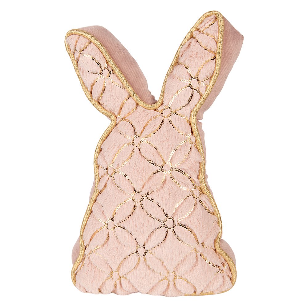 Deurstopper konijn roze polyester 20x7x31 cm