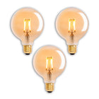 LED lamp E27 4.1W filament warm wit metaal glas 3-set