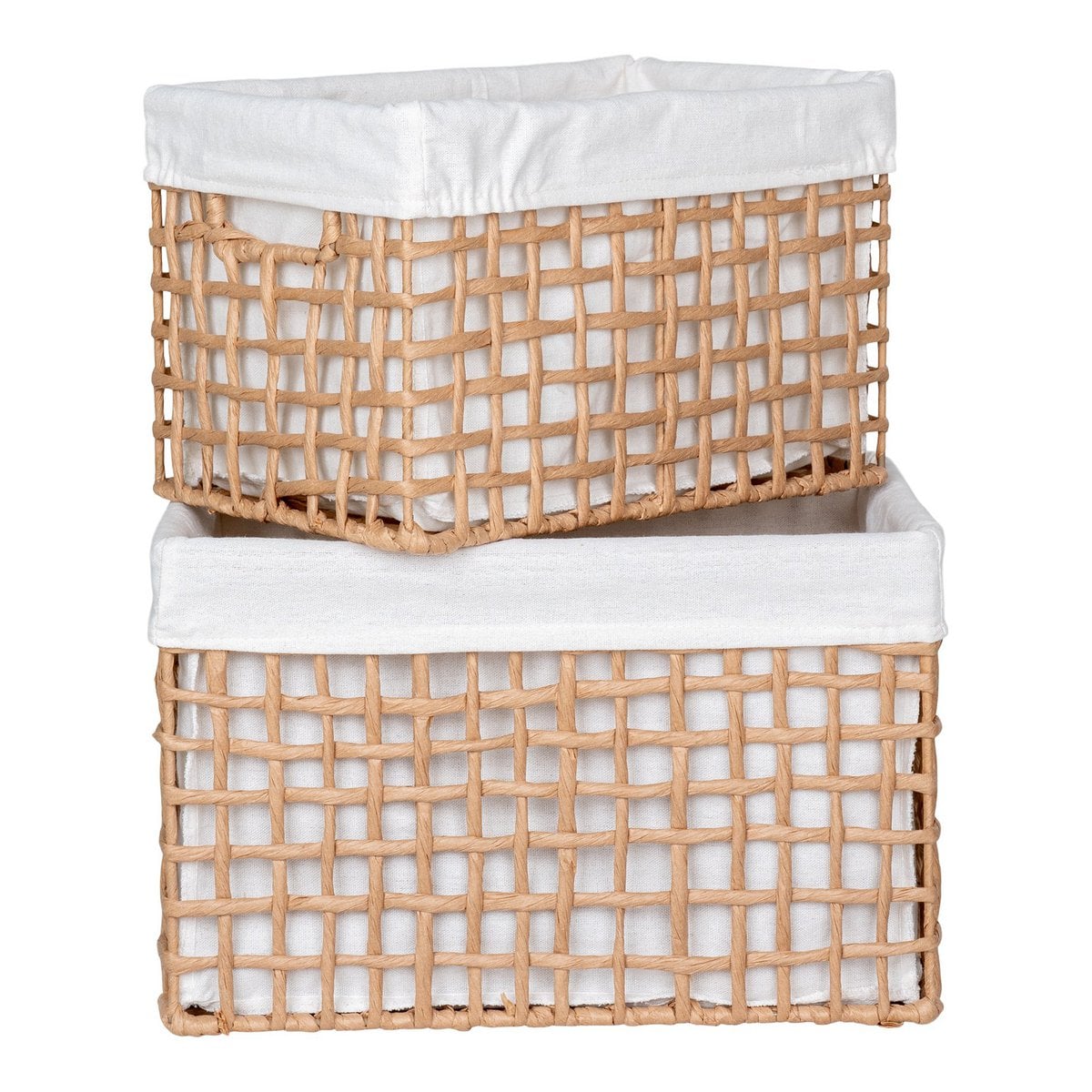 Opbergmand papier naturel set van 2