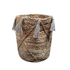 Braided Jute Basket / Baskets – With Tassels – 30×25 cm – Urbane Hide