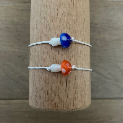 Luna Leena Kinderarmband Paddestoel Oranje Handgemaakt Nepal