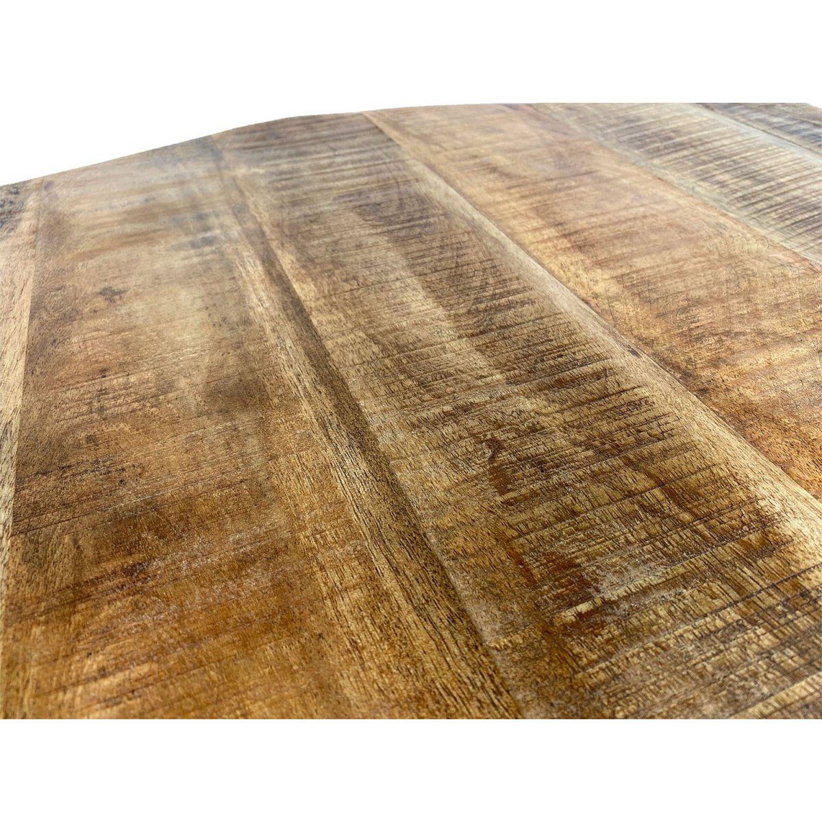 Bijzettafel 74x56x45 cm mangohout zwart frame