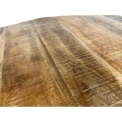 Bijzettafel 74x56x45 cm mangohout zwart frame