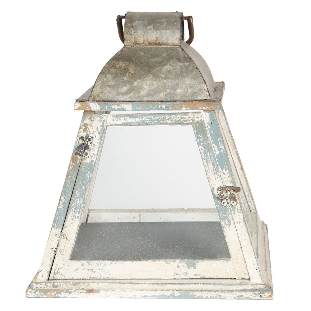 Lantern 33x33x37 cm Beige Wood Candle Holder