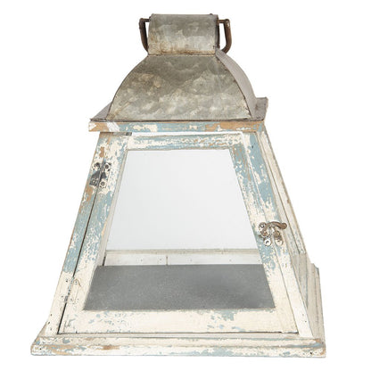 Lantern 33x33x37 cm Beige Wood Candle Holder
