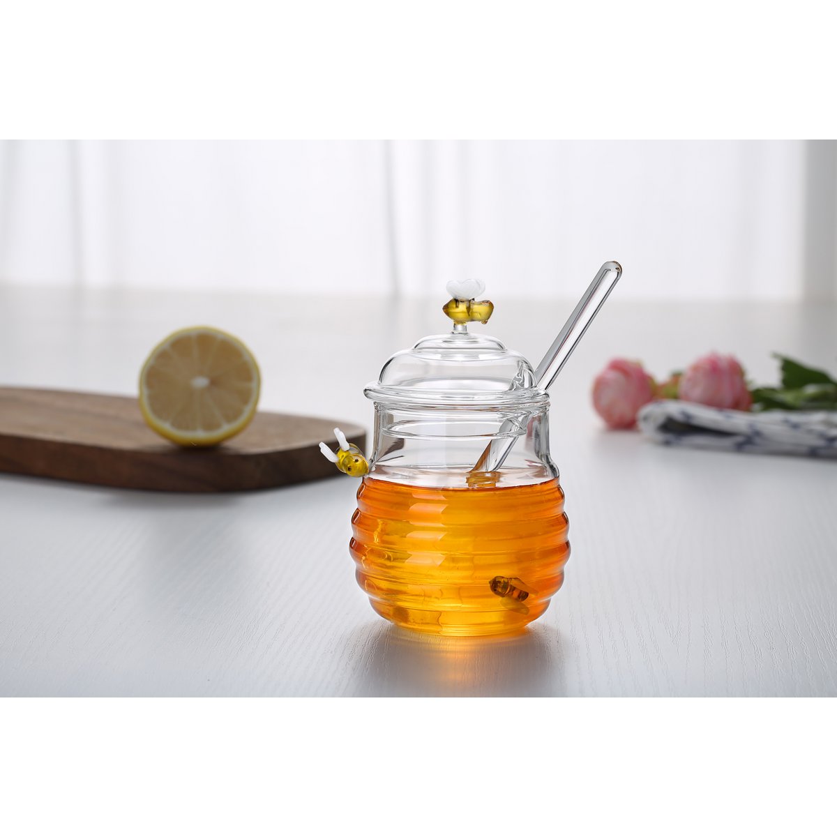 Glass honey jar 280ml