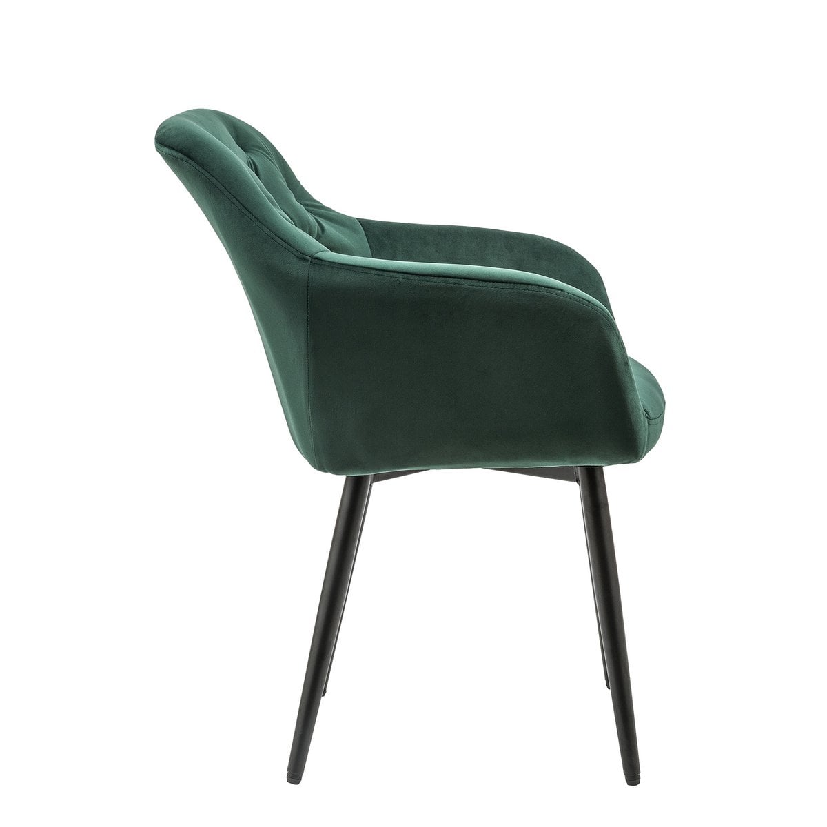 Fauteuil groen fluweel 61x45x85 cm