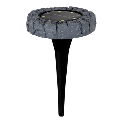 Solar grondspots 3 stuks 14 cm grijs