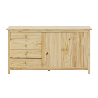 Dressoir 150x40x80 cm massief grenenhout bruin