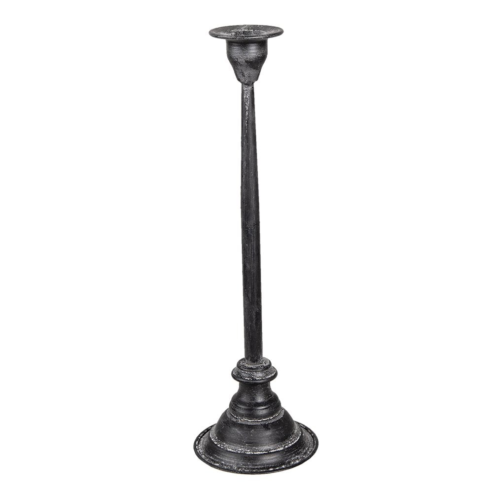 Kandelaar 37 cm zwart metaal
