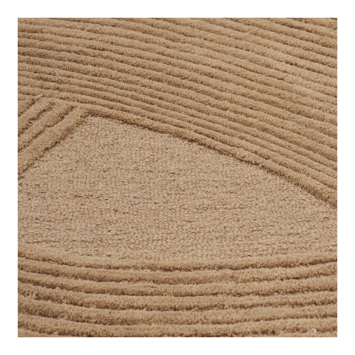 Vloerkleed handgetuft bruin 160x230 cm