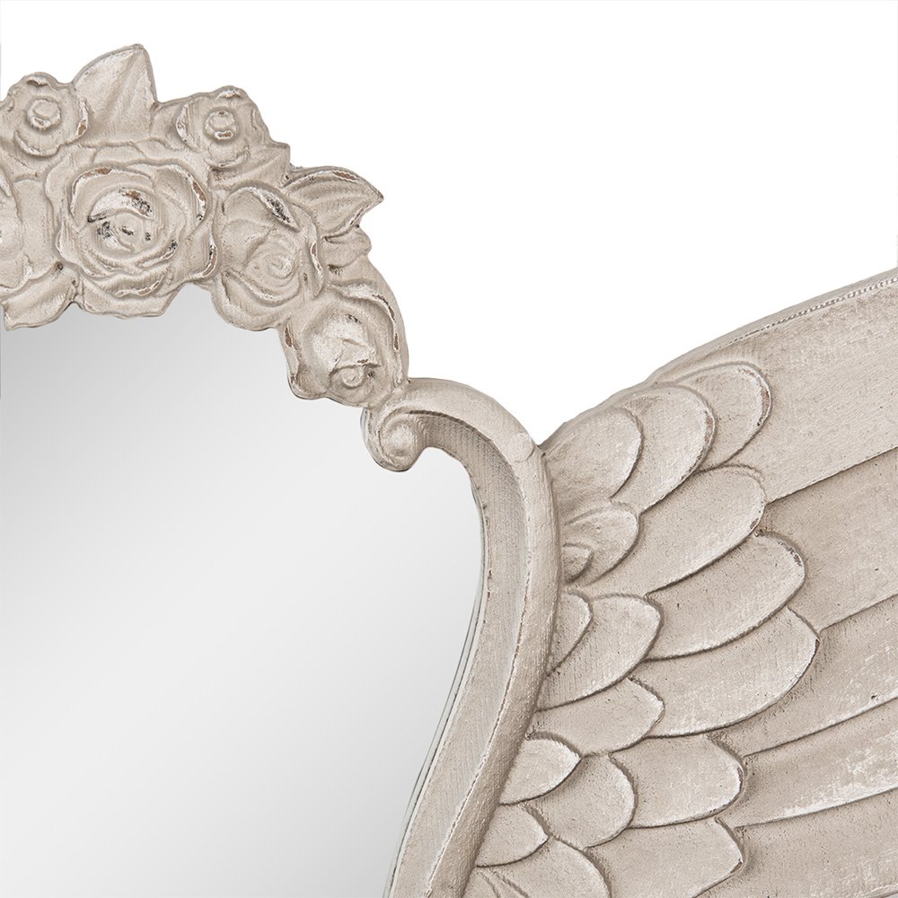 Wandspiegel 70x35 cm beige MDF