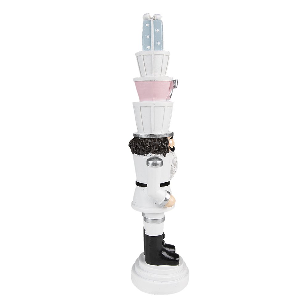 Notenkraker 33 cm wit polyresin