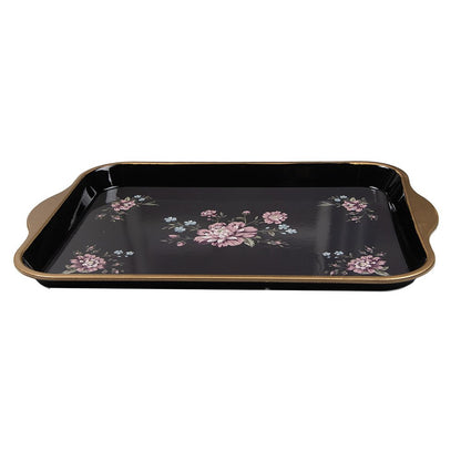 Tray 38x27x2 cm Black Plastic
