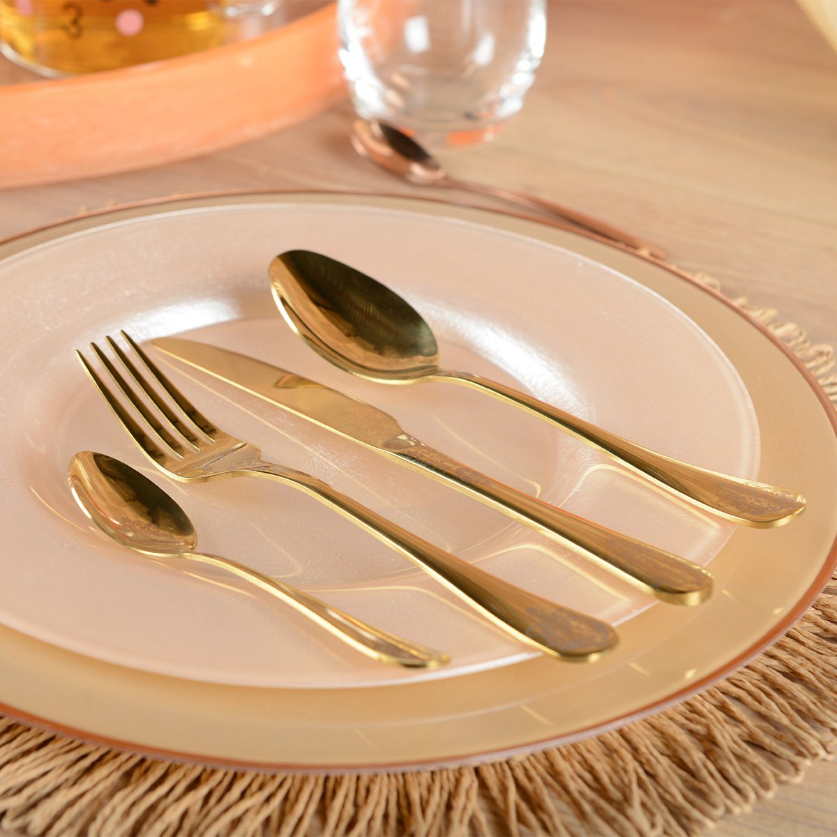 Theelepels goud set van 6