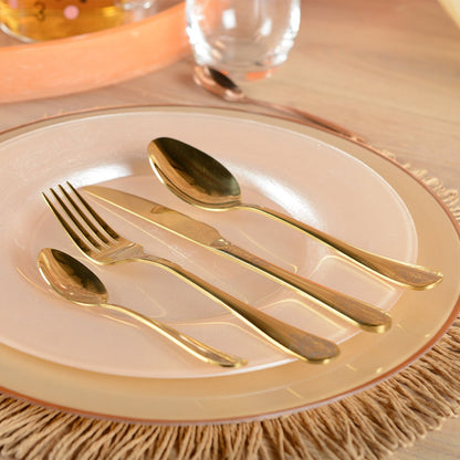 Theelepels goud set van 6
