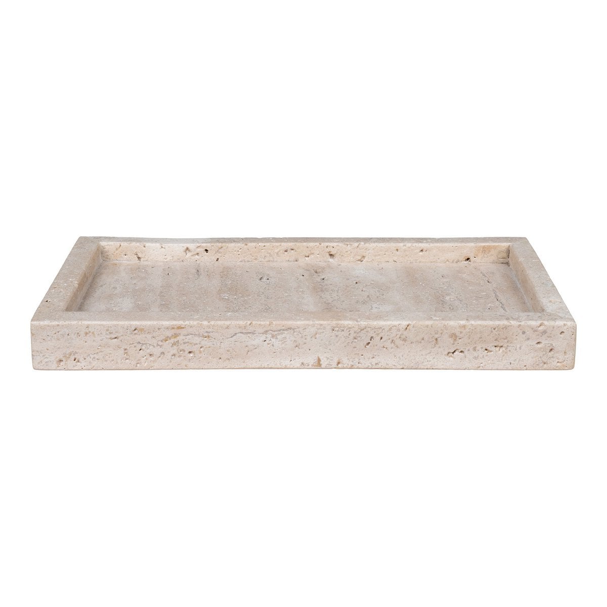 Dienblad travertijn 30.5x15x3 cm beige