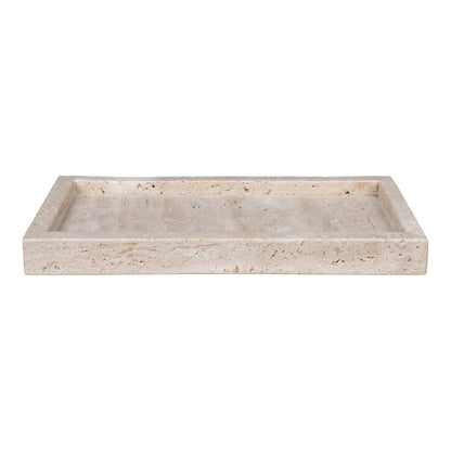 Dienblad travertijn 30.5x15x3 cm beige