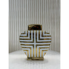 Beautiful Gold White Art Decor Pot Large Size Luxury