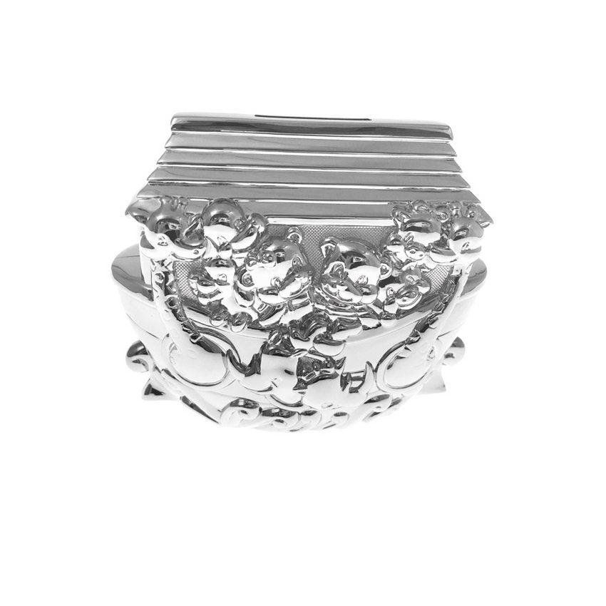 Noah's Ark metaal 7,5x7,5x13 cm zilver