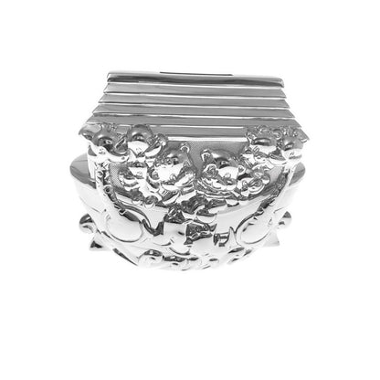Noah's Ark metaal 7,5x7,5x13 cm zilver