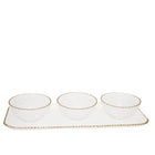Aperitif set of 3 cups on the baking guild rim