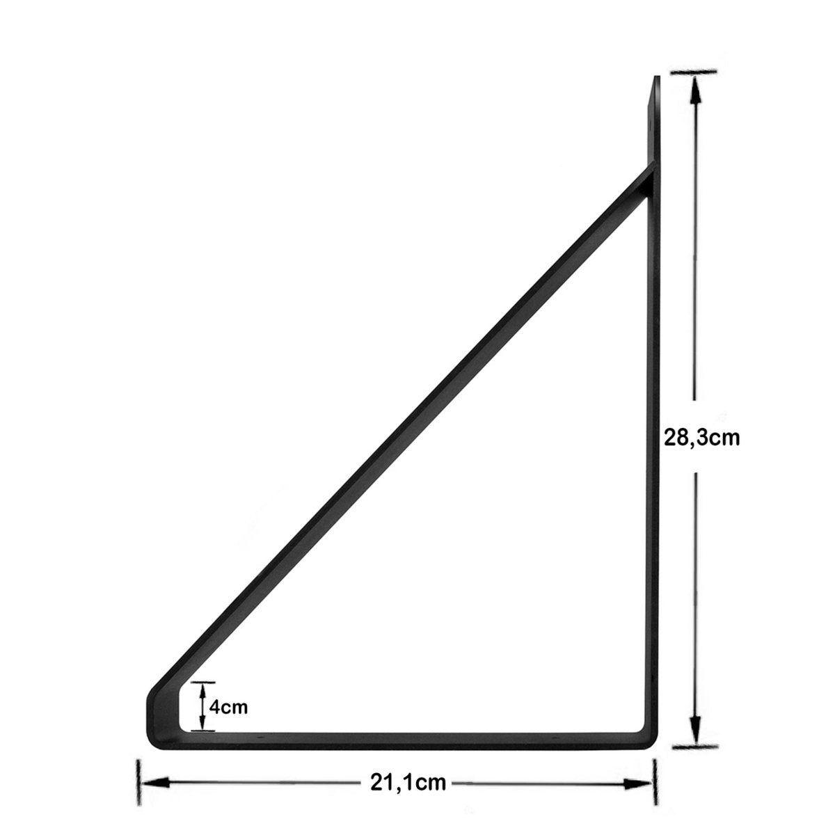 Plankendrager Wagon-38 staal zwart 2 stuks