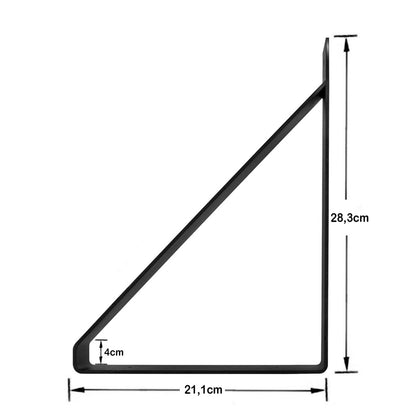 Plankendrager Wagon-38 staal zwart 2 stuks
