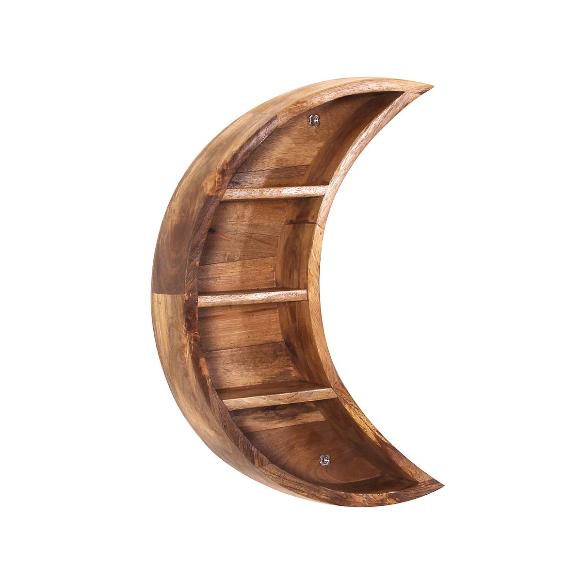 Wandplank mangohout maansikkel 40x13x60 cm