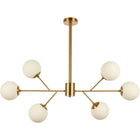 Hanglamp kroonluchter messing wit goud