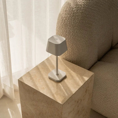 Tafellamp Ava wit 12x30 cm dimbaar oplaadbaar