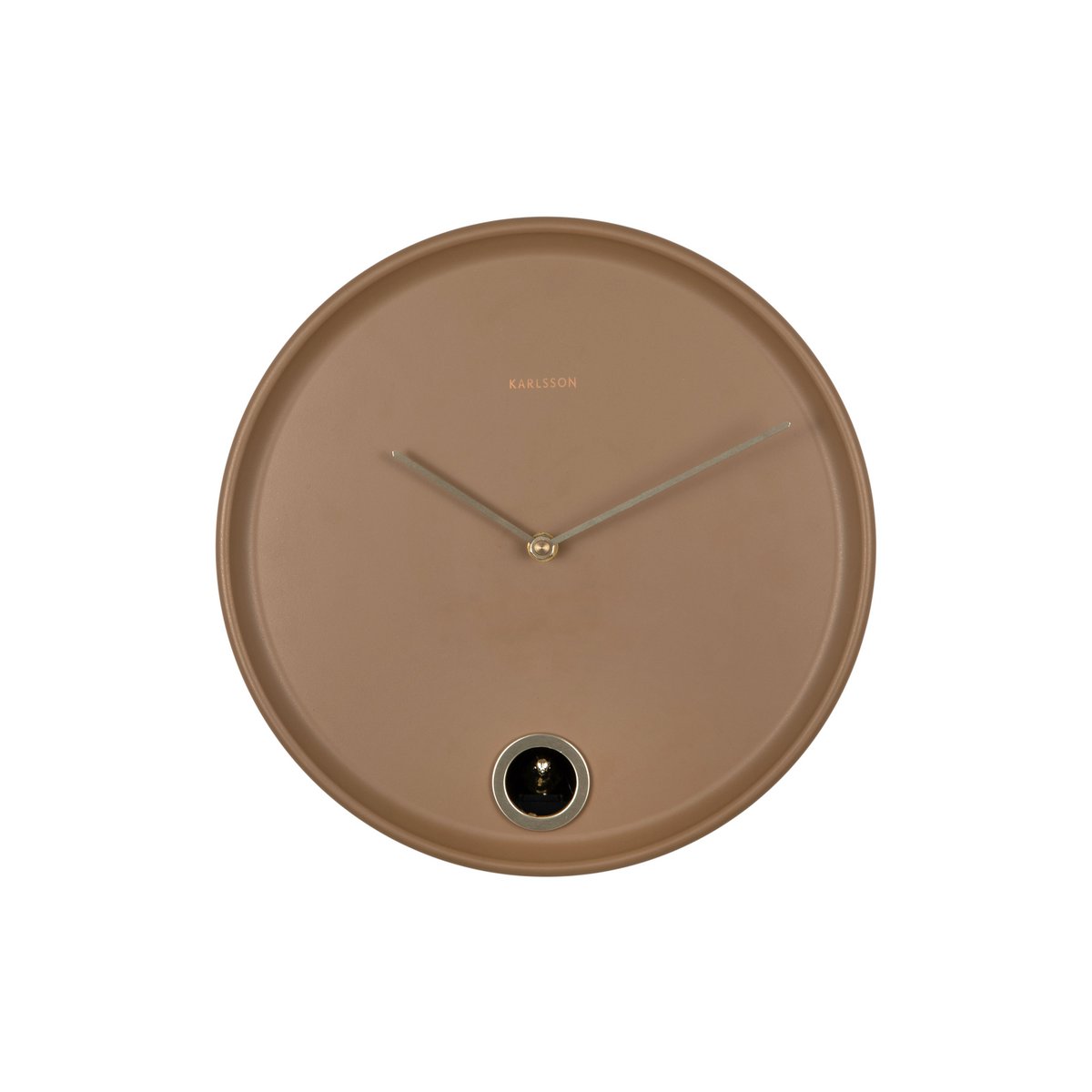 Wandklok 30 cm ijzer bruin