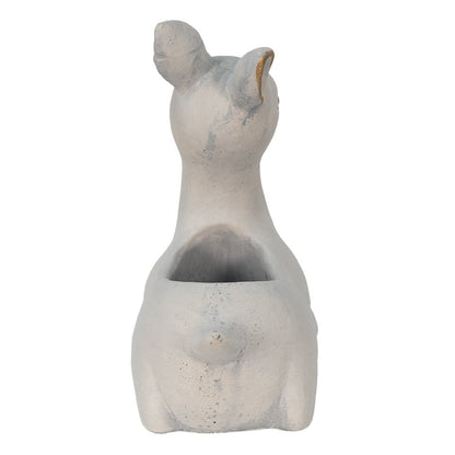 Bloempot hert 23x11x21 cm beige keramiek