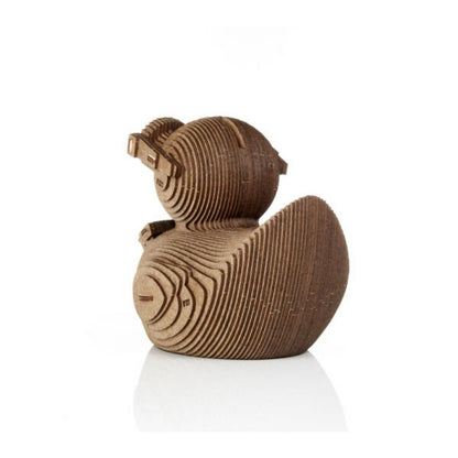 Houten spaarpot eend 12,7x10,7x12,8 cm