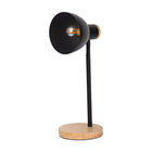 Bureaulamp Marie metaal hout zwart 36,5 cm