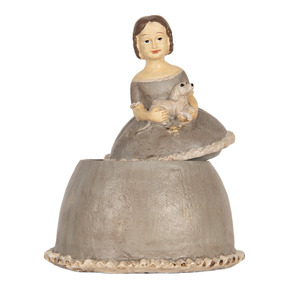 Sieradendoos vrouw 19x16x22 cm beige kunststof