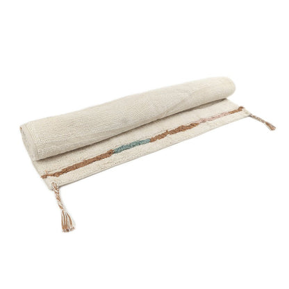 Kindertapijt 100x150 cm katoen ecru/beige