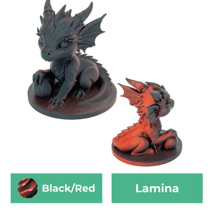 Draak meisje beeld 10 cm zwart